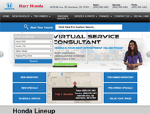 Tablet Screenshot of harrhonda.com